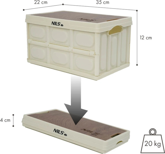 Складний кемпінговий ящик Nils Camp NCB4007 9 л White (5908261682278) - зображення 3