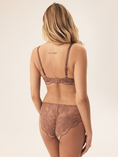 Бюстгальтер Push-up з кісточками мереживний Esotiq Kavi 42325-84X 85B Коричневий (5903972385883) - зображення 4