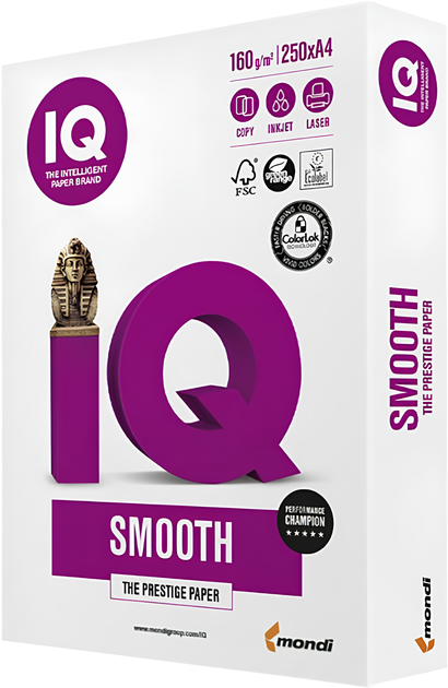 Папір офісний IQ А4 160 г/м2 Selection Smooth 250 аркушів Білий ...
