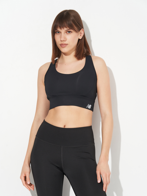 Спортивный топ для фитнеса женский New Balance Tech Training WB33468BK M Черный (196652845530) 