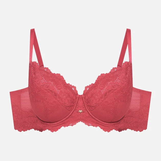 Бюстгальтер з кісточками мереживний Esotiq Sweetheart 42355-42X 75G Рожевий (5903972394212) - зображення 6