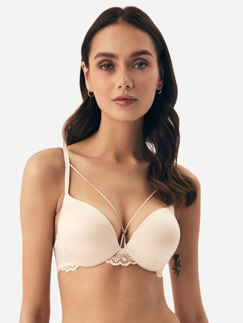 Бюстгальтер Push-up ущільнений Esotiq Korin 42362-01X 75B Кремовий (5903972395189) - зображення 7
