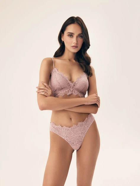 Бюстгальтер без Push-up мереживний Esotiq Sapphire 42370-39X M Темно-рожевий (5903972397039) - зображення 5