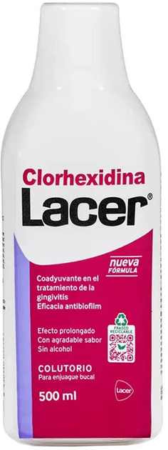 Ополіскувач для порожнини рота Lacer Clorhexidina Colutorio 500 мл (8430340059963) - зображення 1