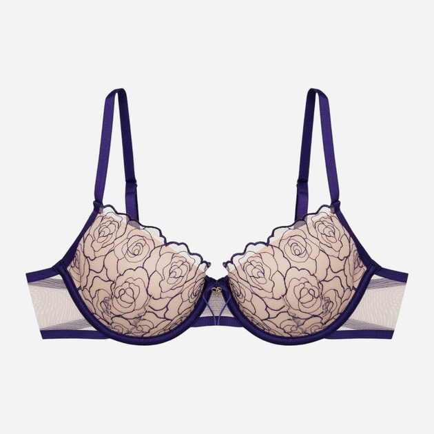 Бюстгальтер Push-up з кісточками мереживний Esotiq Batty 42513-59X 80D Темно-синій (5903972527320) - зображення 10
