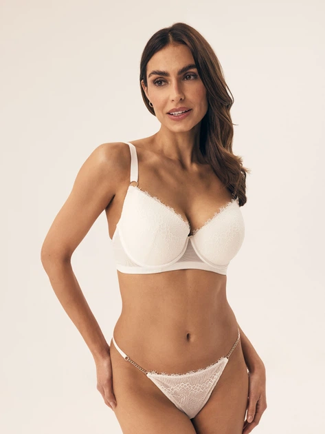 Бюстгальтер Push-up з кісточками мереживний Esotiq Bonjour 42518-00X 70E Білий (5903972528839) - зображення 8