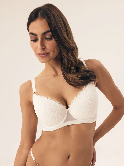 Бюстгальтер Push-up з кісточками мереживний Esotiq Bonjour 42518-00X 70B Білий (5903972528730) - зображення 10