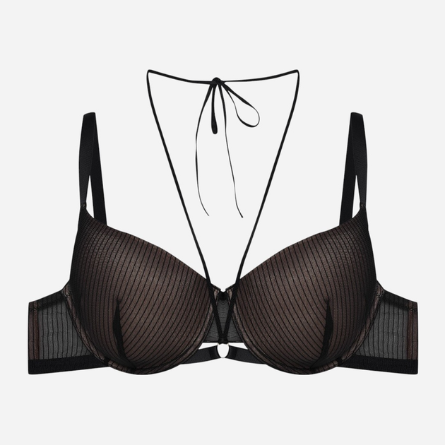 Biustonosz damski Push Up z fiszbinami Esotiq Brittany 42541-61X 75D Czarny z beżowym (5903972521922) - obraz 6