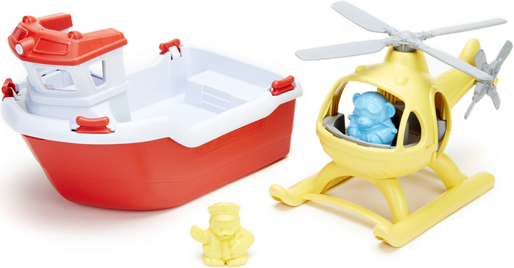 Рятувальний катер Green Toys Біло-червоний RBH1-1155 (816409011550) - зображення 3