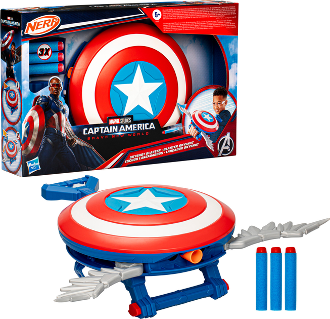 Ігровий набір Hasbro Бластер Skyshot серія Капітан Америка: Чудовий новий світ світ F9302 (5010996212955) - зображення 3