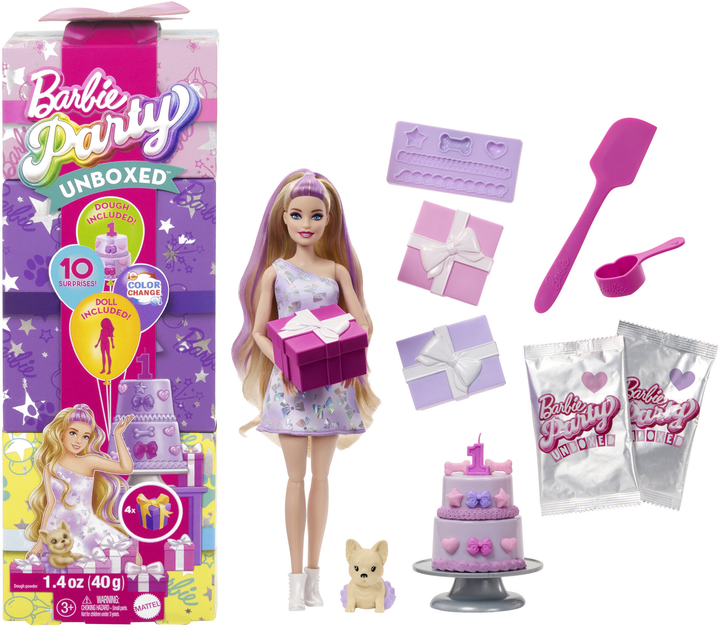 Лялька Barbie Вечірка-сюрприз у фіолетових тонах JFG70 (194735296538) - зображення 2