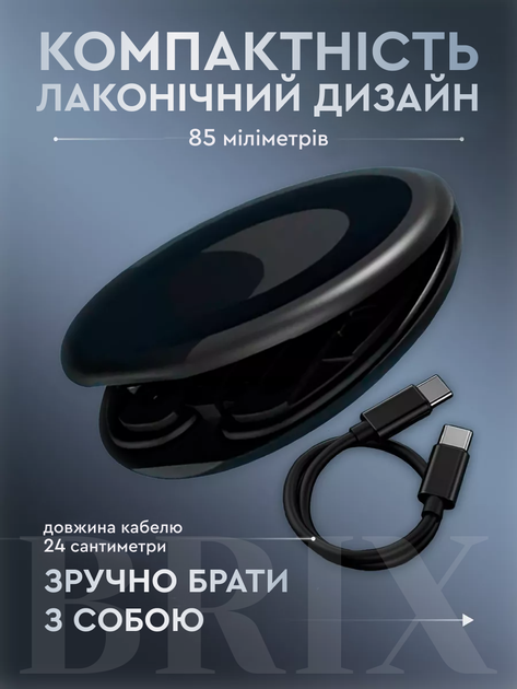 Комплект кабелів та адаптерів Cable Set 6-в-1 Чорний 3A USB Type-C/Micro-USB/Lightning - зображення 3