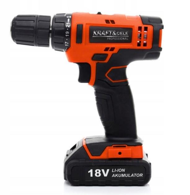Аккумуляторная дрель-шуруповерт 18v Kraft&Dele KD1572 1300 А/ч - изображение 2