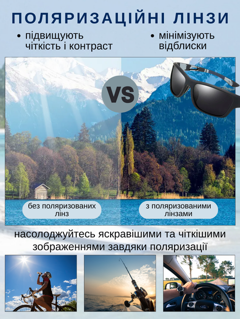 Спортивные велоочки велосипедные вело очки для бега велосипеда спорта туризма мужские солнцезащитные поляризационные + 2 чехла в подарок - Фото 5 Спортивные велоочки велосипедные вело очки для бега велосипеда спорта туризма мужские солнцезащитные поляризационные + 2 чехла в подарок - изображение 5