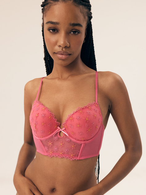 Biustonosz bustier Esotiq Bloomy 42869-42X 65C Różowe (5903972552544) - obraz 1