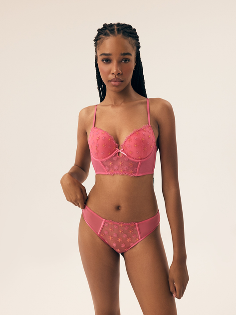 Biustonosz bustier Esotiq Bloomy 42869-42X 65F Różowe (5903972552575) - obraz 3