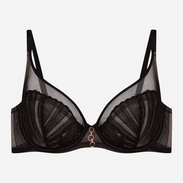 Biustonosz damski Push Up z fiszbinami Esotiq Bossa 42874-61X 65F Czarny z beżowym (5903972555194) - obraz 6