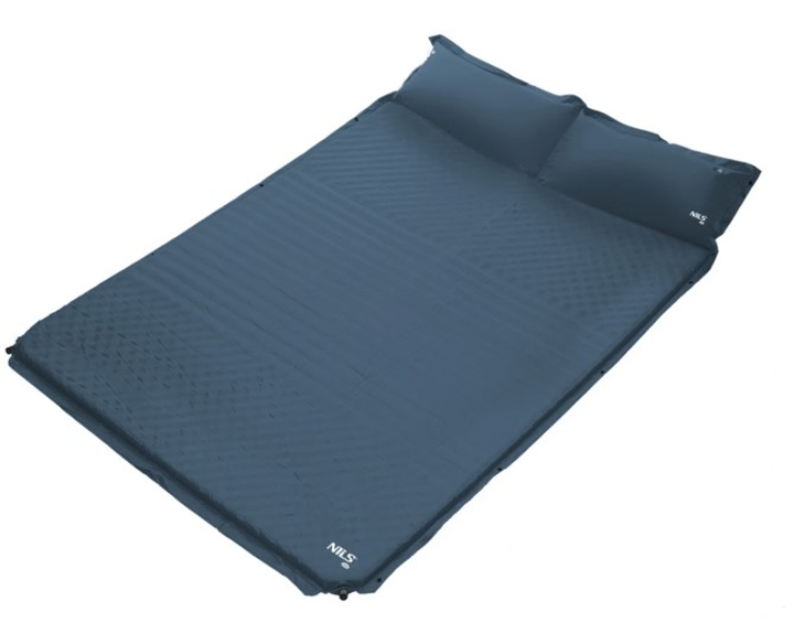 Mata samopompująca Nils Camp NC4060 dwuosobowa z poduszką 186 cm Antracyt (5907695544800) - obraz 2