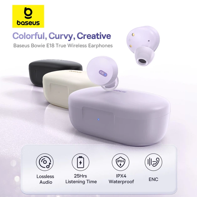Бездротові навушники Baseus Bowie E18 True Wireless Earphones Cosmic Black (A00023800123-00) - зображення 8