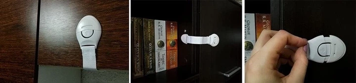 Комплект из 10 защитных блокировок RUHHY для дверей, холодильника и шкафов (00005192) - изображение 8