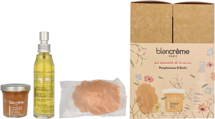 Zestaw kosmetyków pielęgnacyjnych Blancreme Essentials Grapefruit Olejek suchy 50 ml + Peeling 40 ml + Mydło 70 g (3700614811975) - obraz 2
