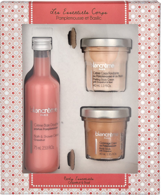 Набір косметики для догляду Blancreme Essentials Гель для душу 75 мл + Крем для тіла 40 мл + Скраб для тіла 40 мл (3700614808388) - зображення 2
