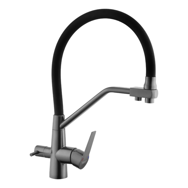 Комплект кухонної мийки Kroner KRP Schwarze - 5050HM PVD (3.0/1.0 мм) - зображення 12
