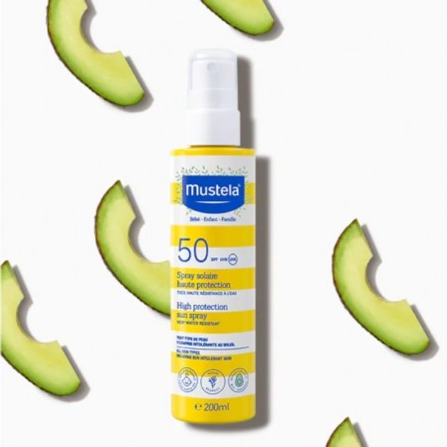 Zestaw Mustela Krem przeciwsłoneczny dla twarzy SPF 50+ 40 ml + Spray przeciwsłoneczny SPF 50+ 200 ml (8436034154419) - obraz 2