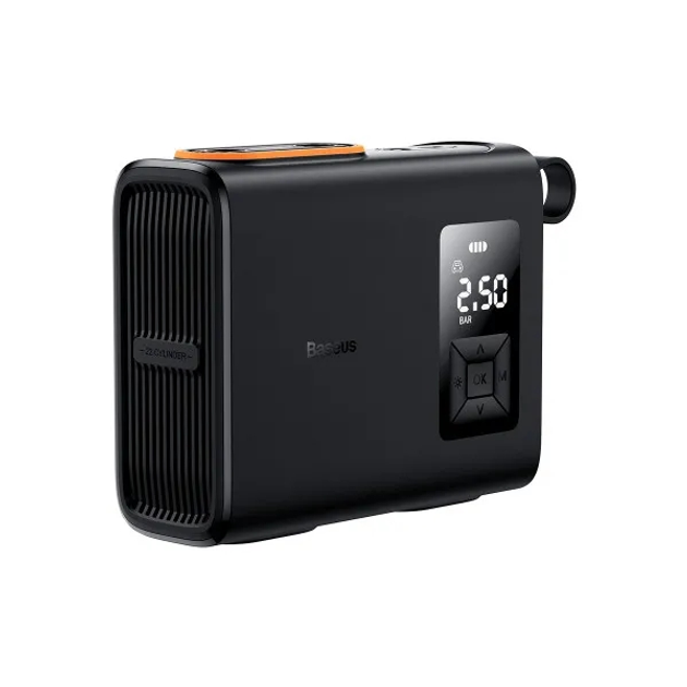 Автокомпресор Baseus Mega EnergyPump Series Dual Cylinder Wireless Inflator, 250W, 6000 mAh Black CRNL060001 - изображение 7