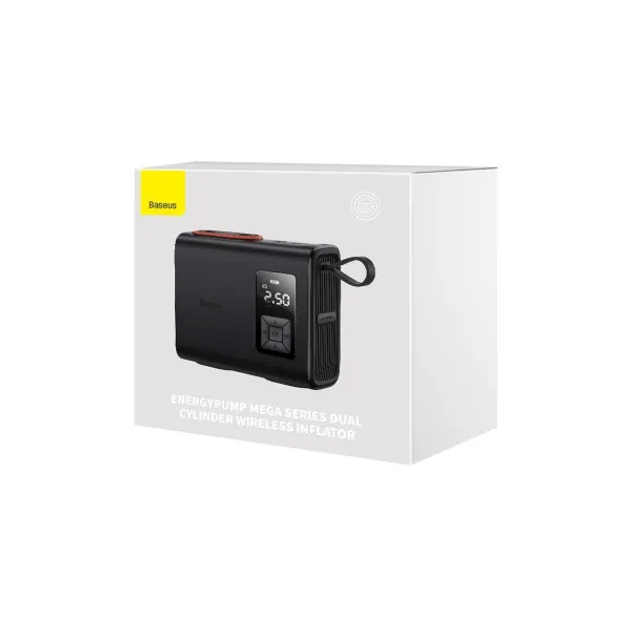 Автокомпресор Baseus Mega EnergyPump Series Dual Cylinder Wireless Inflator, 250W, 6000 mAh Black CRNL060001 - изображение 13