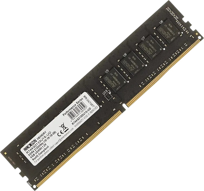 Оперативна пам'ять AMD DDR4-2133 4096MB PC4-17000 R7 Performance Series (R744G2133U1S-UO) - зображення 1