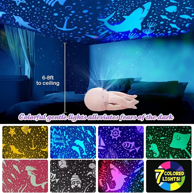 Ночник Осьминог проектор звездного неба dream мягкая игрушка с музыкой Led подсветка 7 цветов - изображение 4