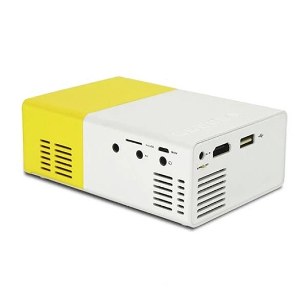 Мультимедийный проектор YG300 Full HD MA-2000 портативный для дома с LED лампой Бело-желтый (127-14-12878) - изображение 4
