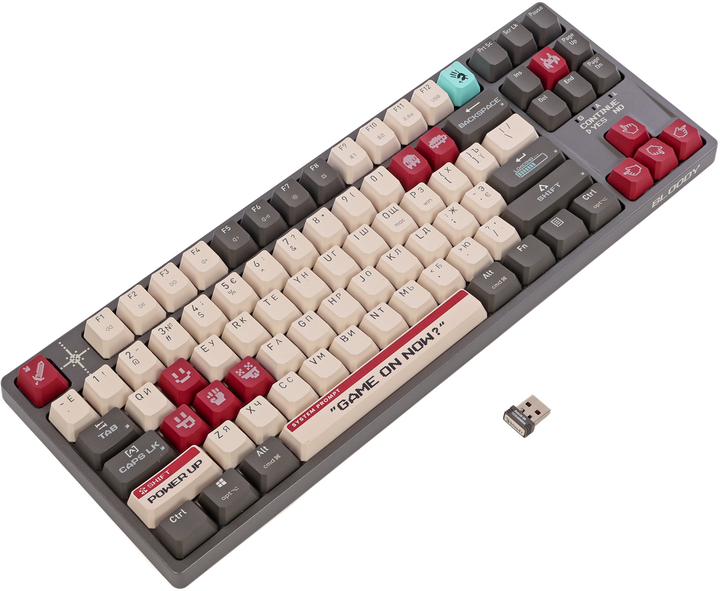 Клавіатура бездротова A4Tech Bloody WS87 Pixels Red Wireless (4711421001250) - зображення 4