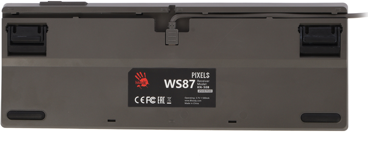 Клавіатура бездротова A4Tech Bloody WS87 Pixels Red Wireless (4711421001250) - зображення 7