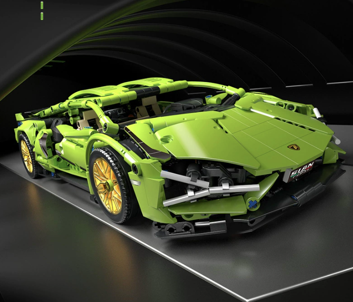 Конструктор Technic Lamborghini Racing Edition (1314 деталей, совместим с LEGO) зеленый - изображение 2