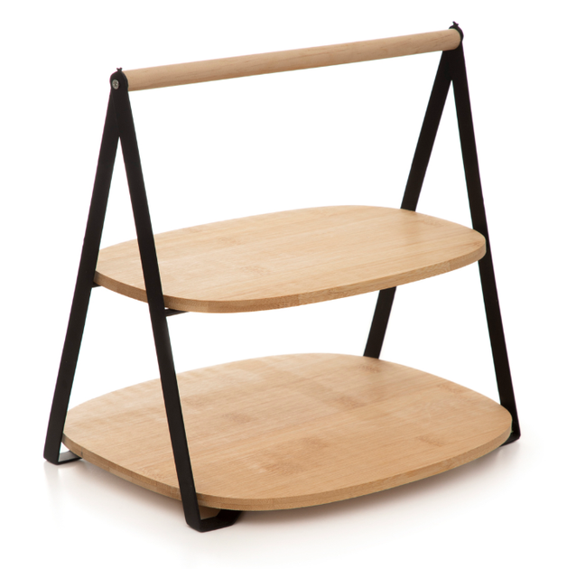 Patera HOMLA Bambou bambusowa 2-poziomowa 25 x 28  cm (5904183893785) - obraz 3