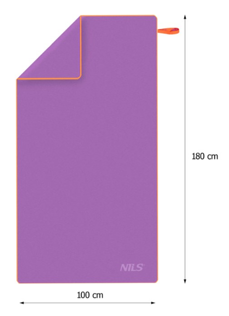 Ręcznik NILS CAMP NCR12 z mikrofibry 180 x 100 cm Fioletowy (5907695541212) - obraz 6