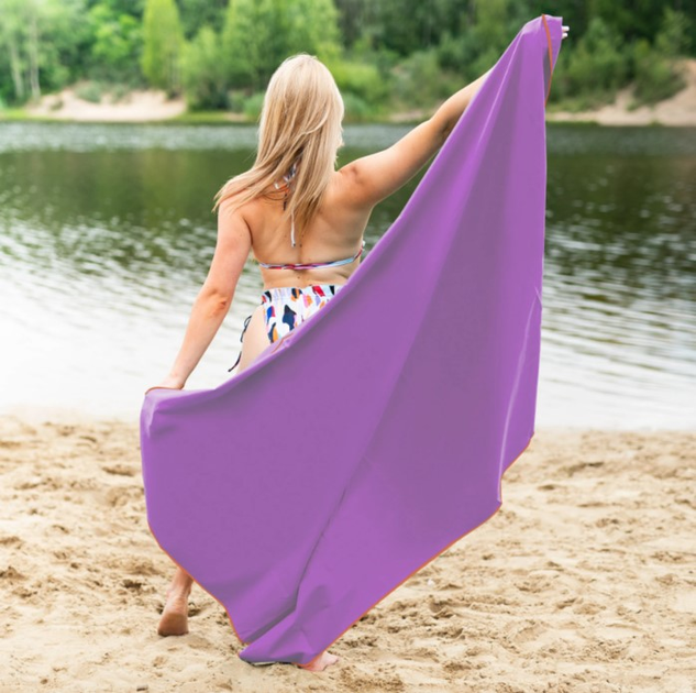 Ręcznik NILS CAMP NCR12 z mikrofibry 180 x 100 cm Fioletowy (5907695541212) - obraz 8