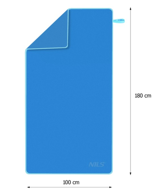 Ręcznik NILS CAMP NCR12 z mikrofibry 180 x 100 cm Niebieski (5907695541229) - obraz 5