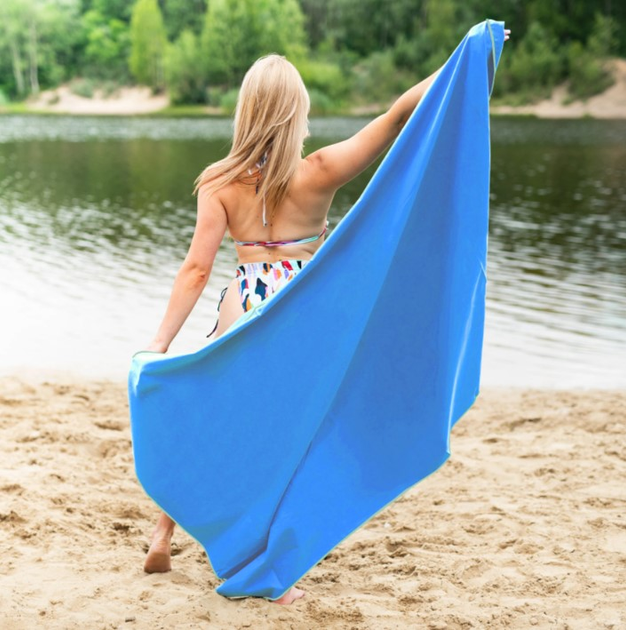 Ręcznik NILS CAMP NCR12 z mikrofibry 180 x 100 cm Niebieski (5907695541229) - obraz 7