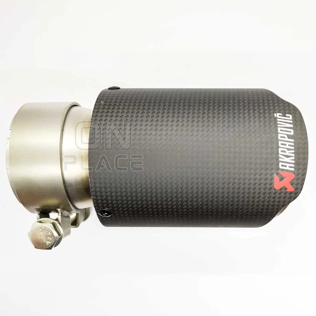 Насадка на глушитель Akrapovic одинарная 65мм-175мм (ZB) | Карбоновая насадка на выхлопную трубу - изображение 3