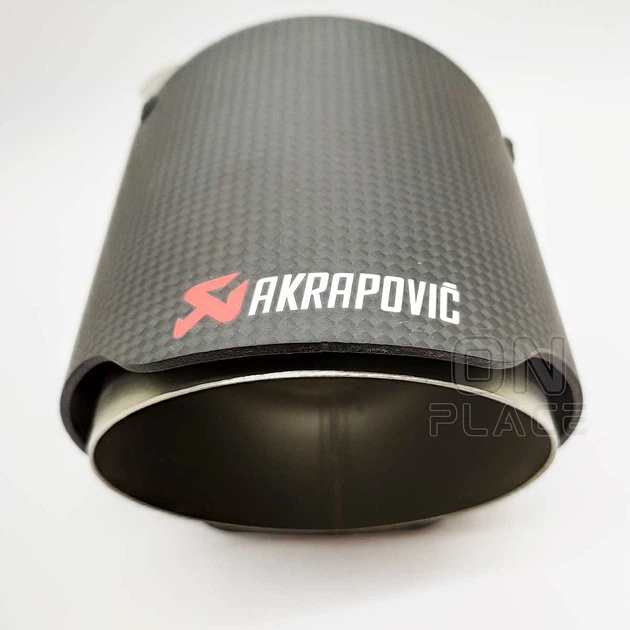 Насадка на глушитель Akrapovic одинарная 53мм-165мм (ZB) | Карбоновая насадка на выхлопную трубу - изображение 2