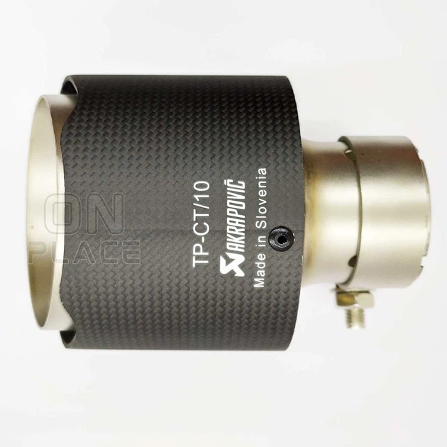 Насадка на глушитель Akrapovic одинарная 53мм-165мм (ZB) | Карбоновая насадка на выхлопную трубу - изображение 4