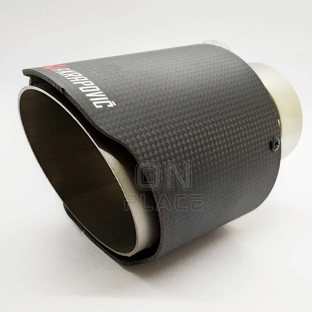 Насадка на глушник Akrapovic одинарна 60мм-175мм (ZB) | Карбонова насадка на вихлопну трубу - зображення 5