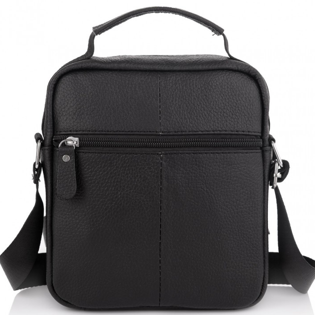 Мужской кожаный мессенджер через плечо черный Tiding Bag A25F-1519A - Фото 5 Мужской кожаный мессенджер через плечо черный Tiding Bag A25F-1519A - изображение 5