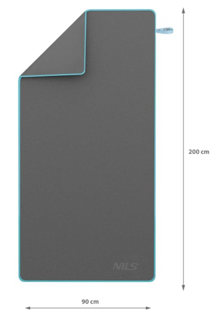 Ręcznik NILS CAMP NCR13 z mikrofibry 200 x 90 cm Ciemnoszary (5907695527445) - obraz 6