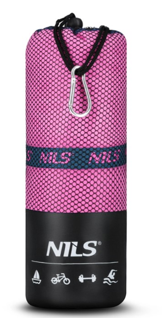Ręcznik NILS CAMP NCR13 z mikrofibry 200 x 90 cm Różowy (5907695555042) - obraz 7