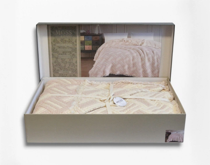 Муслиновое покрывало Moss Marielle Muslin 230 х 250 см. Pudra - изображение 4