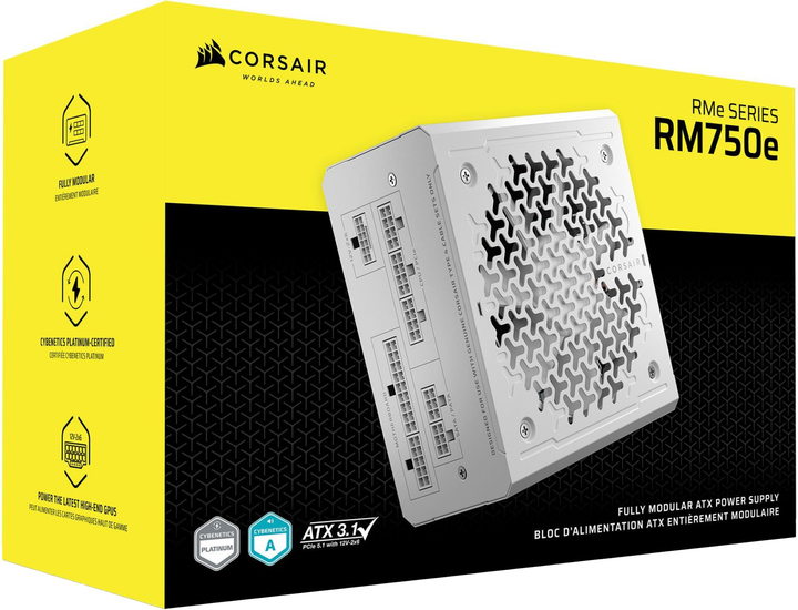 Zasilacz Corsair RM750e Gold 750W White (CP-9020292-EU) - obraz 10